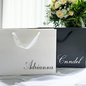 Bolsas de regalo personalizadas, bolsa de regalo para dama de honor, bolsa de regalo para despedida de soltera, bolsas de regalo para fiesta nupcial, bolsa de regalo de boda personalizada, bolsas de boda