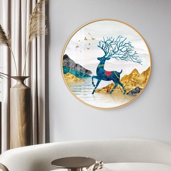 Diy 5d Diamond Painting Kit For Living Room Decoration, Deer In Animal  Series