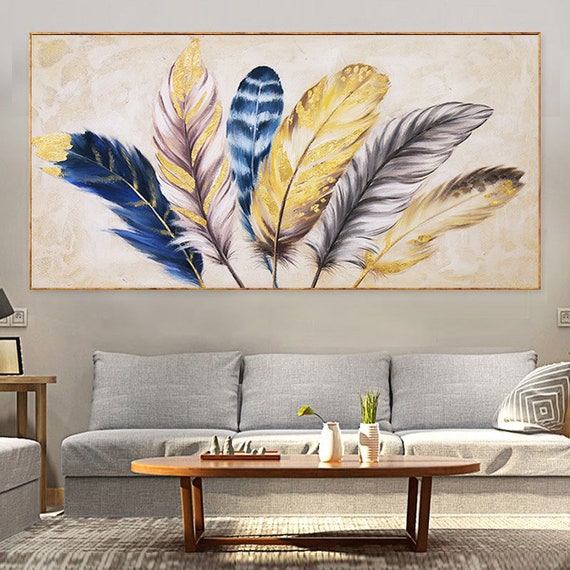 Simple and Modern Abstract Feather Diamond Painting ,5D DIY Full Drill  Square Round Diamond Painting Kit,diamond Home Decor 