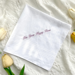 Fazzoletto da sposa personalizzato per la mamma, fazzoletto ricamato personalizzato, ricordo di nozze per la madre della sposa, regalo nuziale