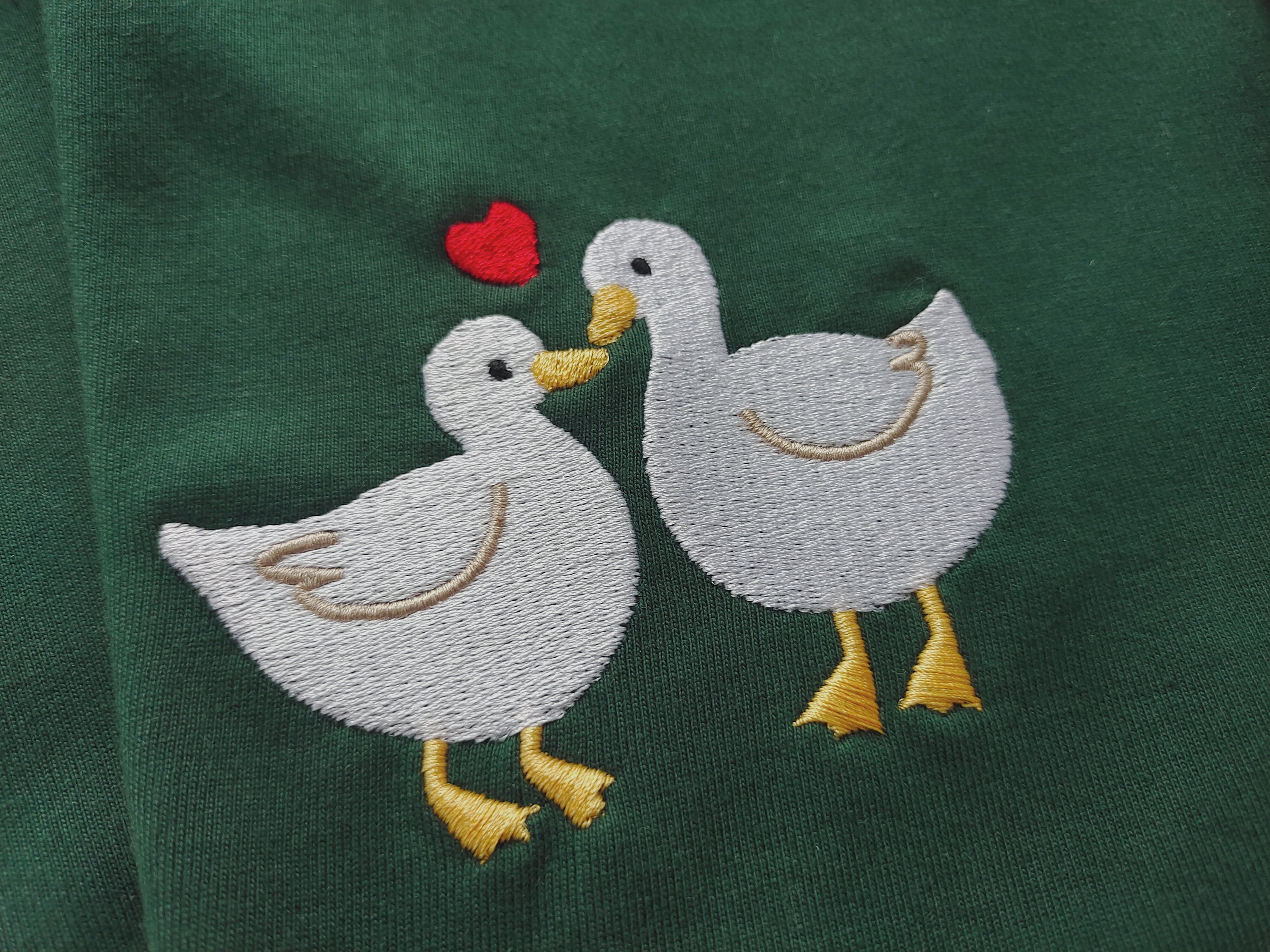 Discover Cute Embroidered Duck Sweatshirt,Silly Goose,Embroidered Little Duck Sweatshirt, Cozy Clothing, Farm Animals Embroidery Sweatshirt
