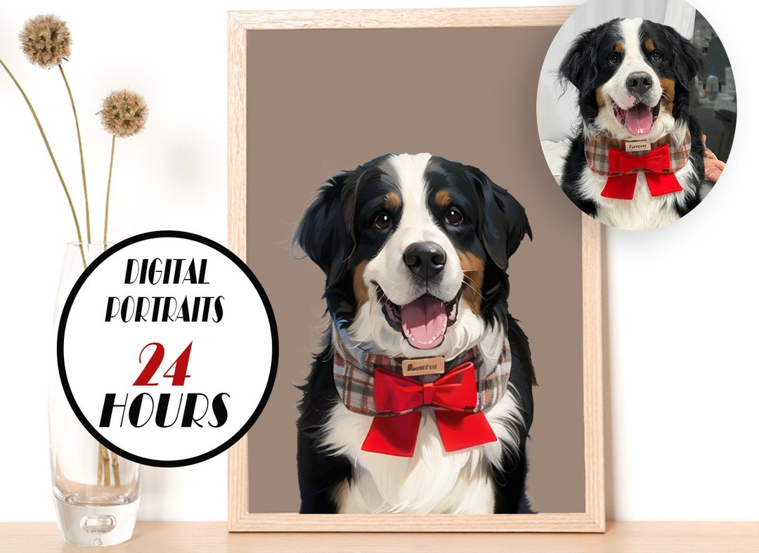 Personalized Digital Dog Portraits,custom Dog Portraits,personalized ...