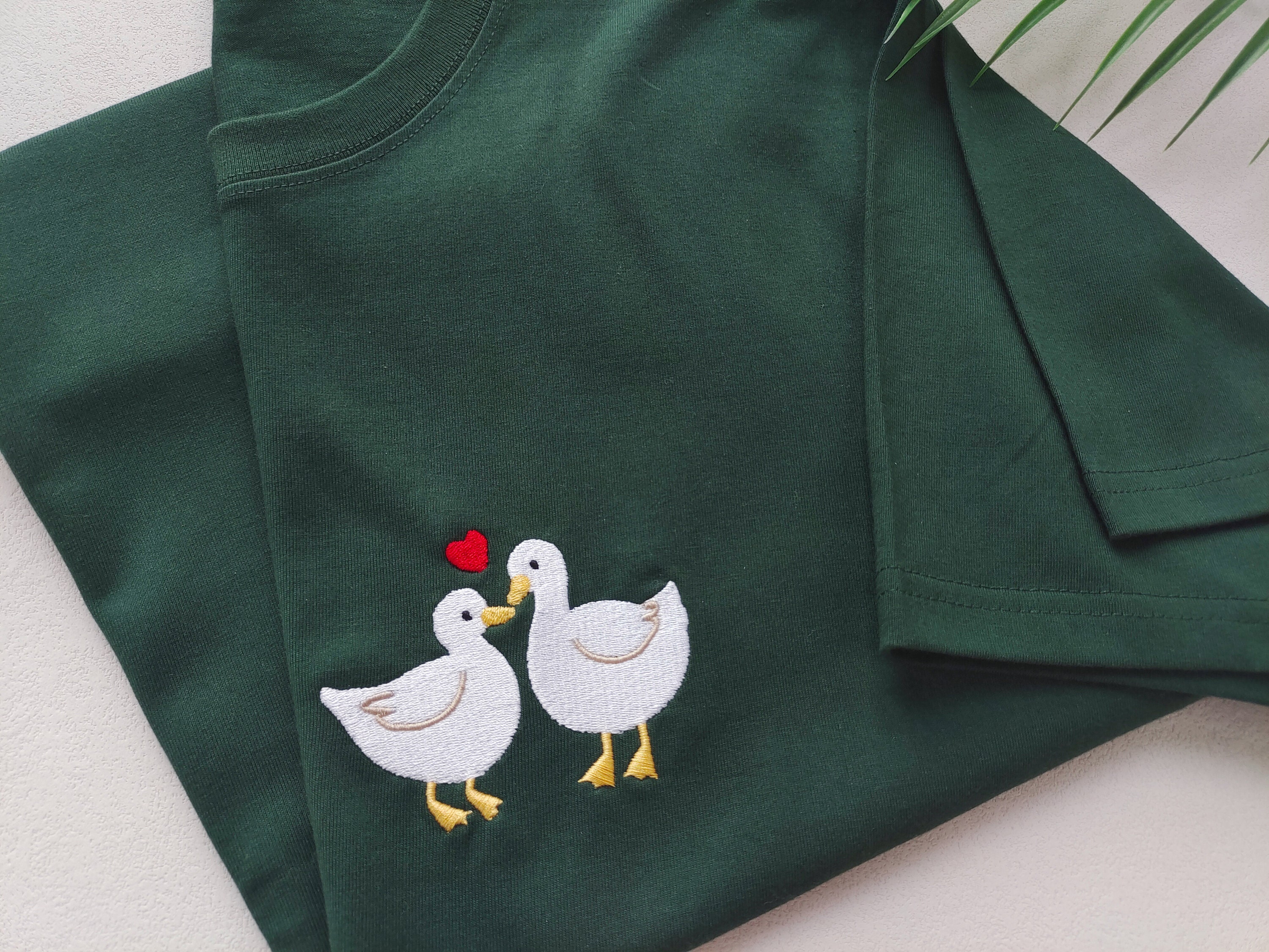 Discover Cute Embroidered Duck Sweatshirt,Silly Goose,Embroidered Little Duck Sweatshirt, Cozy Clothing, Farm Animals Embroidery Sweatshirt