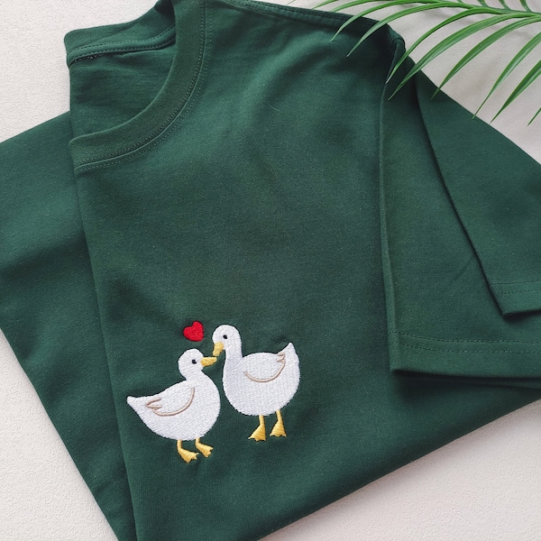 Joli sweat-shirt brodé canard, Silly Goose, sweat-shirt brodé petit canard, vêtements confortables, sweat-shirt broderie animaux de la ferme