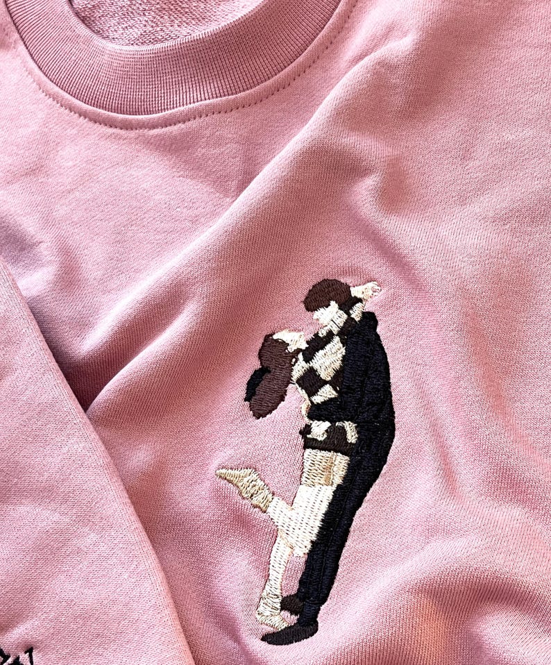 Embroidered Portrait Sweatshirt,Custom Embroidered Sweater,Personalized Sweatshirt,Embroidered Photo,Couples Portrait,Father's Day Gift image 3