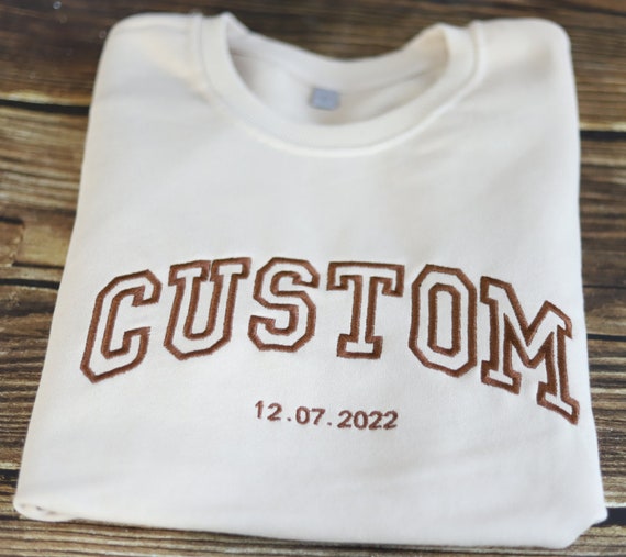 Custom embroidered online sweatshirts etsy