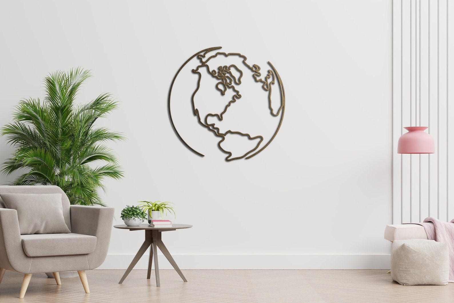 Metal globe wall artGlobe metal artWorld map wall art Etsy