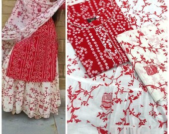 bandhani print churidar