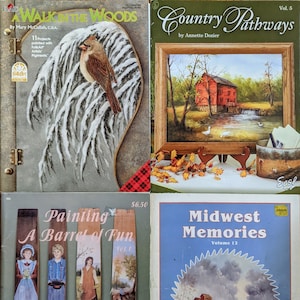 Various Painting Books: Tole, Decorative, Acrylic, Oil, Watercolor.