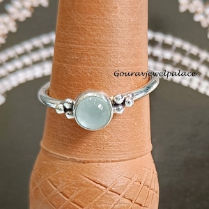Aquamarine Ring, 925 Sterling Silver Ring, Simple Band Ring, Handmade Ring, Worry Ring, Wedding Ring, Women Jewelry, Aquamarine Jewelry