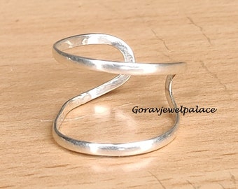 Anello Floreale In Argento Sterling Fatto A Mano: Fiore Inciso - Foto 3