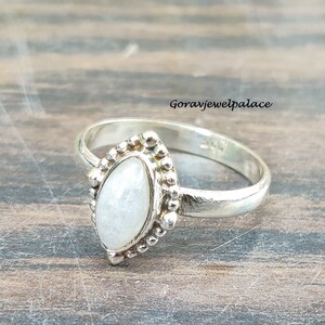 Marquise Moonstone Ring, 925 Sterling Silver Ring, Handmade Ring, Women Ring, Designer Ring, Simple Band Ring, Silver Jewelry, Gift Ring