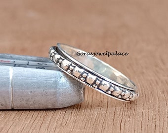 Beautiful Spinner Ring, 925 Sterling Silver Ring, Handmade Ring, Worry Ring, Designer Ring, Boho Ring, Meditation Ring, Spinner Jewelry.