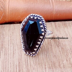 Black Onyx Ring, Boho Ring, 925 Sterling Silver Ring, Handmade Ring, Beautiful Ring,Designer Ring, Events Ring,Jewelry, Free Shipping