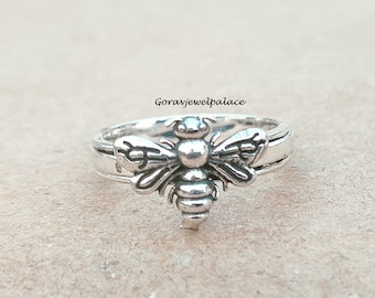 Honeybee Spinner Ring ,925 Silver Ring, Beautiful Ring, Meditation Ring, Worry Ring, Concentration Ring ,Gift For Friend, Anniversary Ring.