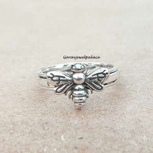 Honeybee Spinner Ring ,925 Silver Ring, Beautiful Ring, Meditation Ring, Worry Ring, Concentration Ring ,Gift For Friend, Anniversary Ring.