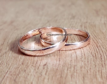 Handmade Solid Copper Band Ring: Simple Worry Ring