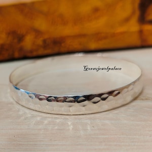 Hammered Wide Bangle~ 925 Sterling Silver Bangle~ Amazing Bangle~ Women Gift Bangle~ Stylish Bangle~ Stacking Bangle~ Handmade Bangle