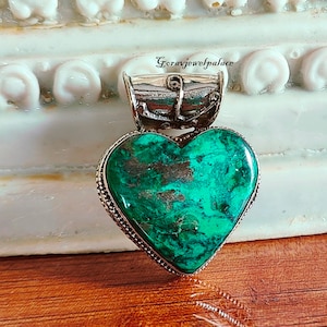 Heart Design Shattuckite Pendant, Beautiful Pendant, 925 Sterling Silver Jewelry, Handmade Pendant, Necklace For Women, Gift For Her