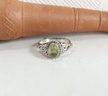 Handmade Peridot 925 Sterling Silver Ring: Boho Band Jewelry