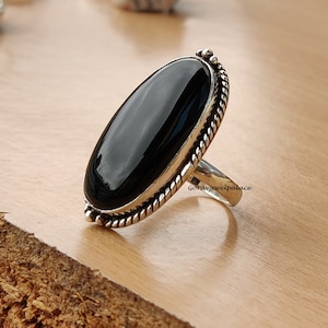 Black Onyx Ring,Boho Ring ,925 Sterling Silver Ring,Handmade Ring,Beautiful Ring,Designer Ring,Gift For Her