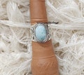 Larimar Ring, Designer Band Ring, 925 Sterling Silver Ring,Handmade Ring,Events Ring,Women Ring, Oval Stone Ring, Beautiful Gift Ring