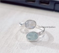 Adjustable Moonstone & Aquamarine Ring, 925 Sterling Silver Ring, Designer Band Ring, Handmade Ring, Two Gemstone Ring, Etsy Gift Jewelry
