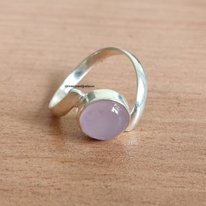 Rose quartz Ring, 925 Sterling Silver Ring, Handmade Ring, Band Ring, Lovely Ring,Women Jewelry, Pink Stone Ring,Gift For Her