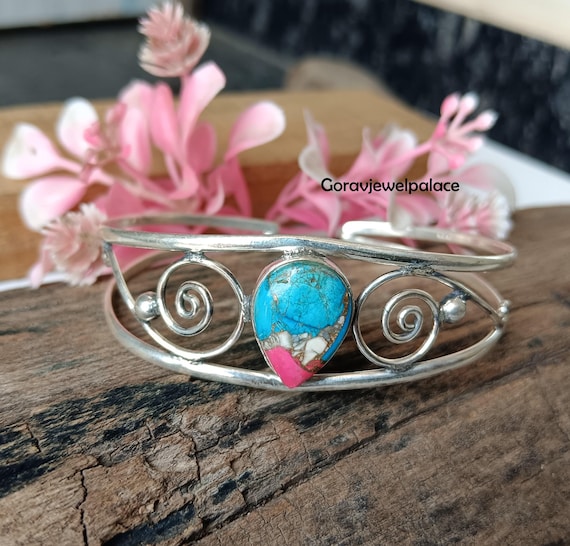 売れ筋最安値 〔bangle〕ターコイズ石 シルバー カフバングル 【公式通販】