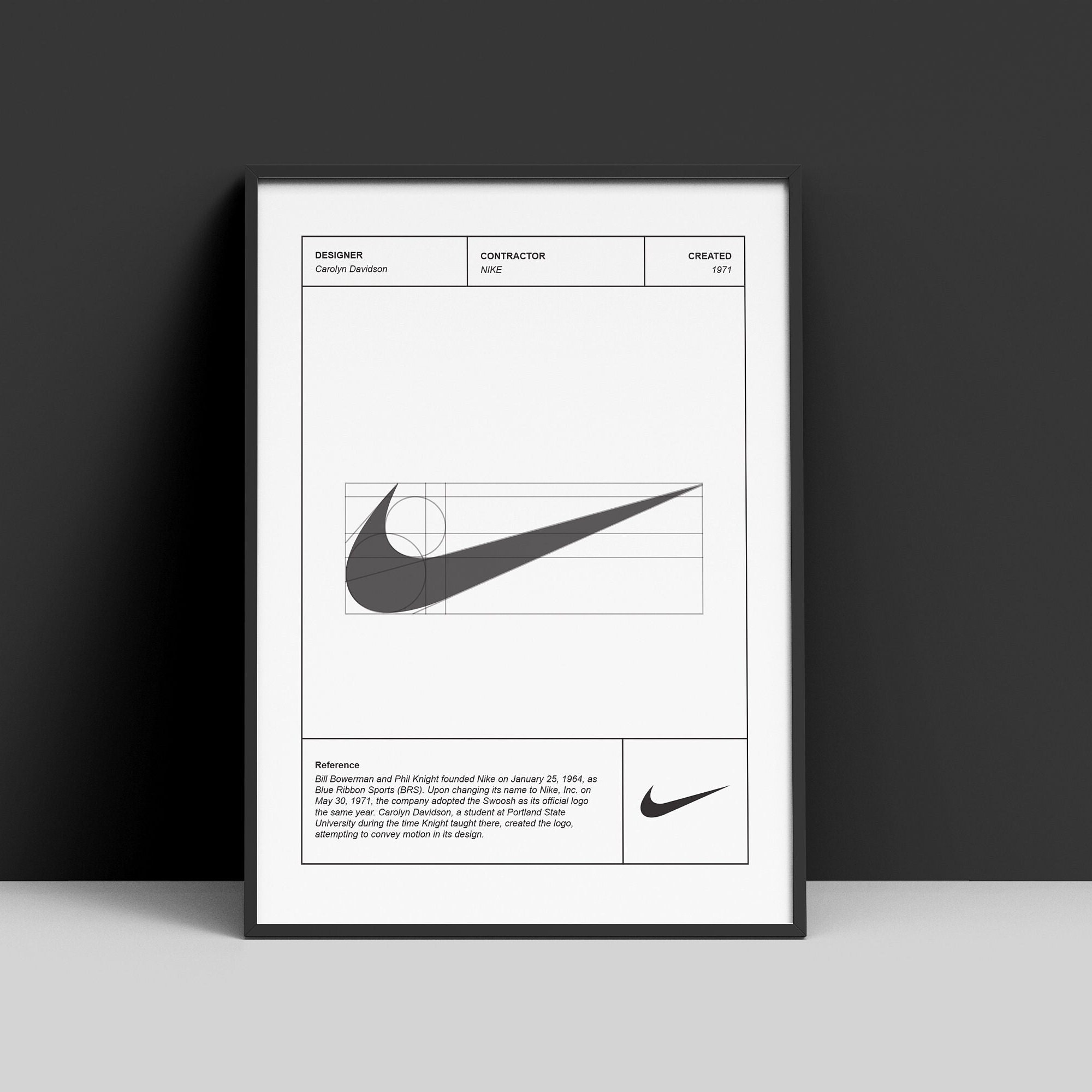 Nike logo art Etsy España