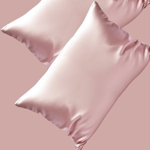 2 Pink Silk Pillowcase 100 Mulberry Silk Pillowcase 22 Momme Grade 6A Silk Standard Pillowcase Envelope Closure US Brand Etsy UK