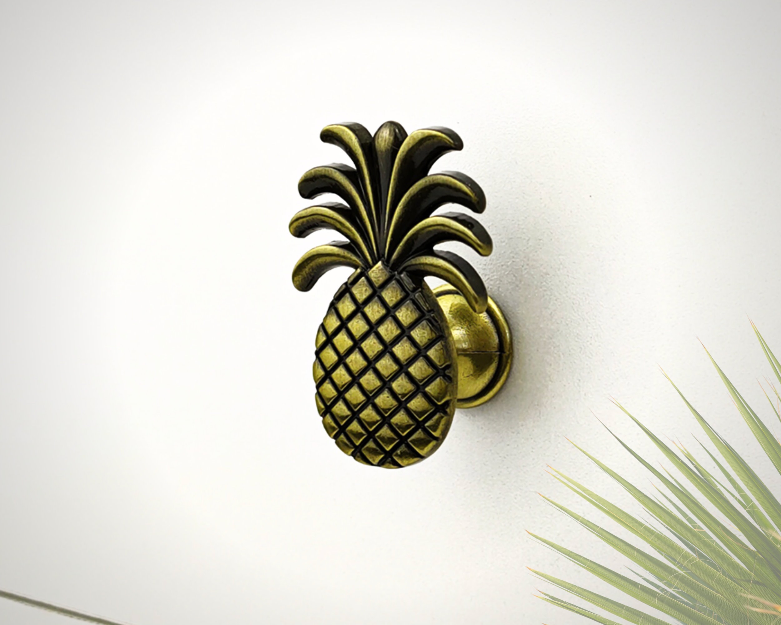 Messing kastknop ananas, antieke koperen kasthandgreep palmboom,  dressoirknop kust - Etsy België, image size:2500x2000