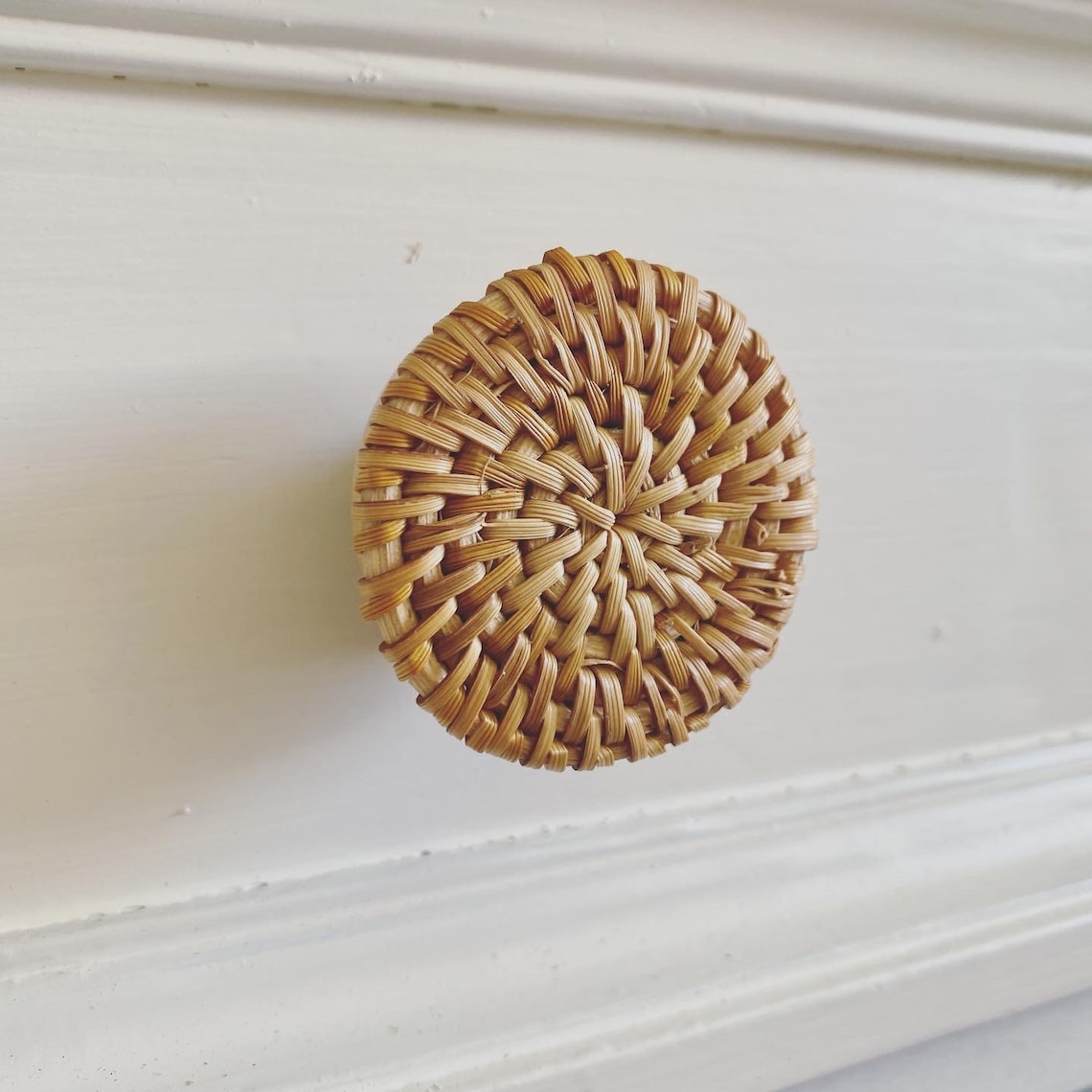 Rattan Furniture Knobs Hand Weaved Rattan Dresser Etsy