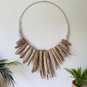 Treibholz Ton Wandbehang, Boho Wandbehang, große Wandkunst, Strand Wand dekor, House Warming Geschenk