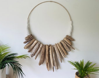 Driftwood Clay Wall Hanging, Boho Wall Hanging, Large Wall Art, Beach Wall Decor, House Warming Gift
