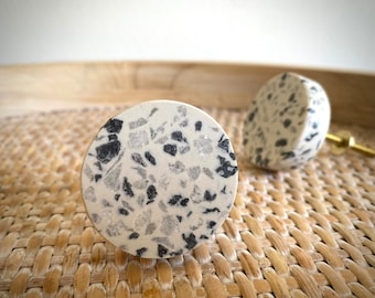 Terrazzo Cabinet Handle, Furniture Knob, Coastal Handles, Modern Dresser Handle, Cabinet Knob