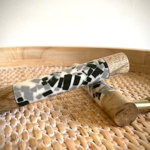 Terrazzo Mango Wood Cabinet Handle, Wood Furniture Pull, Cabinet Handle, Door Handle