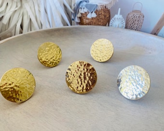 Pomo de latón martillado para gabinete, tirador de cajón, pomo, tirador, herrajes para muebles
