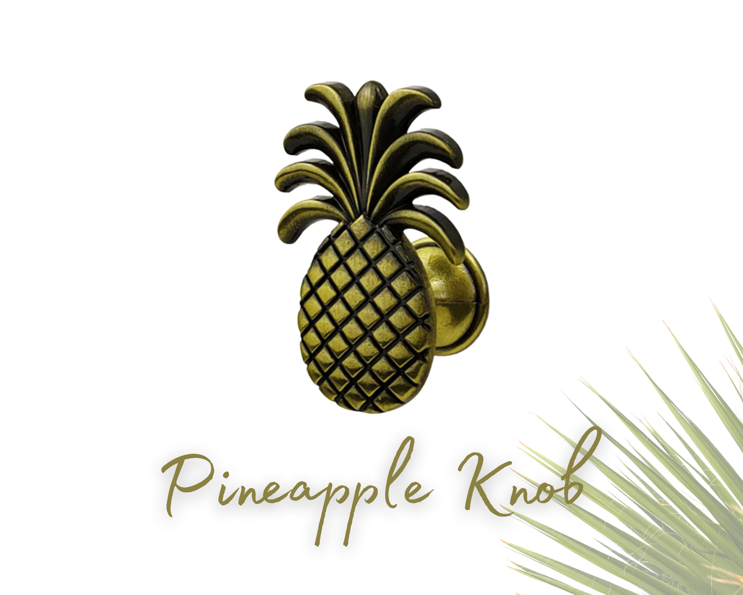 Messing kastknop ananas, antieke koperen kasthandgreep palmboom,  dressoirknop kust - Etsy België, image size:2500x2000
