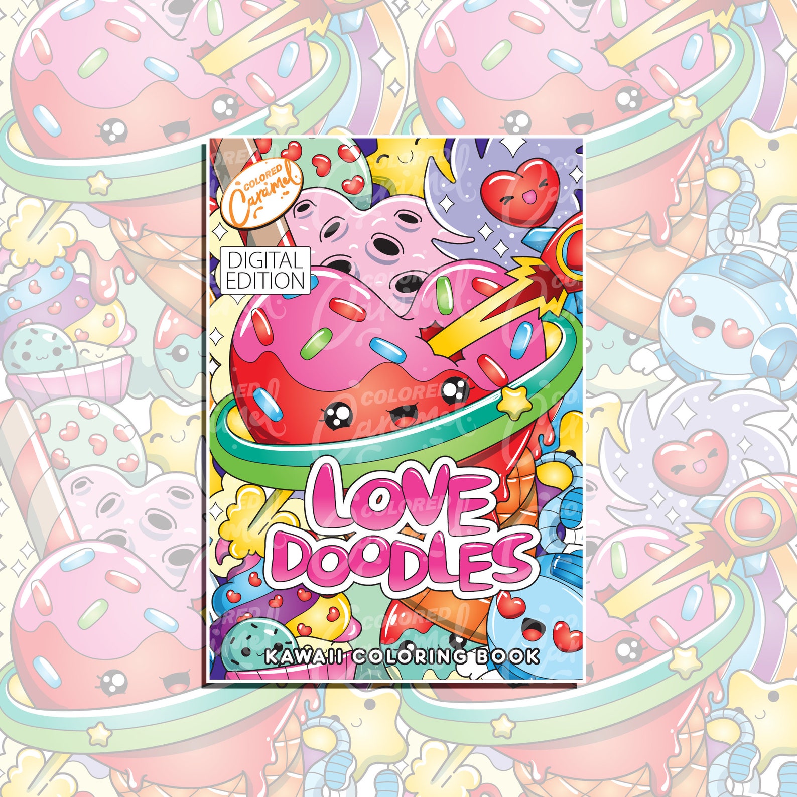 Love Doodles Kawaii Coloring Book Printable PDF Download - Etsy
