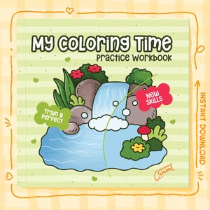 Cute Coloring Pages to Practice Skills and Techniques, Printable Instant Digital Download PDF Workbook for Creative Colorists