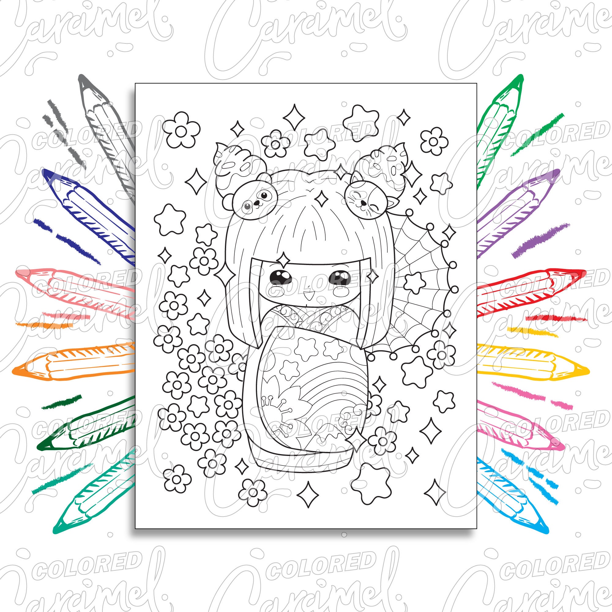 Buy Arte kawaii incrível - Livro de colorir - Desenhos adoráveis e