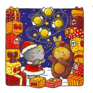 Merry Christmas Coloring Pages, 40 Cute, Cozy & Comfy Winter Illustrations with Little Friends (Printable Instant Digital Download PDF) image 8