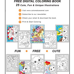 Creepy Kawaii Coloring Bookmarks, Printables Instant Digital Download ...
