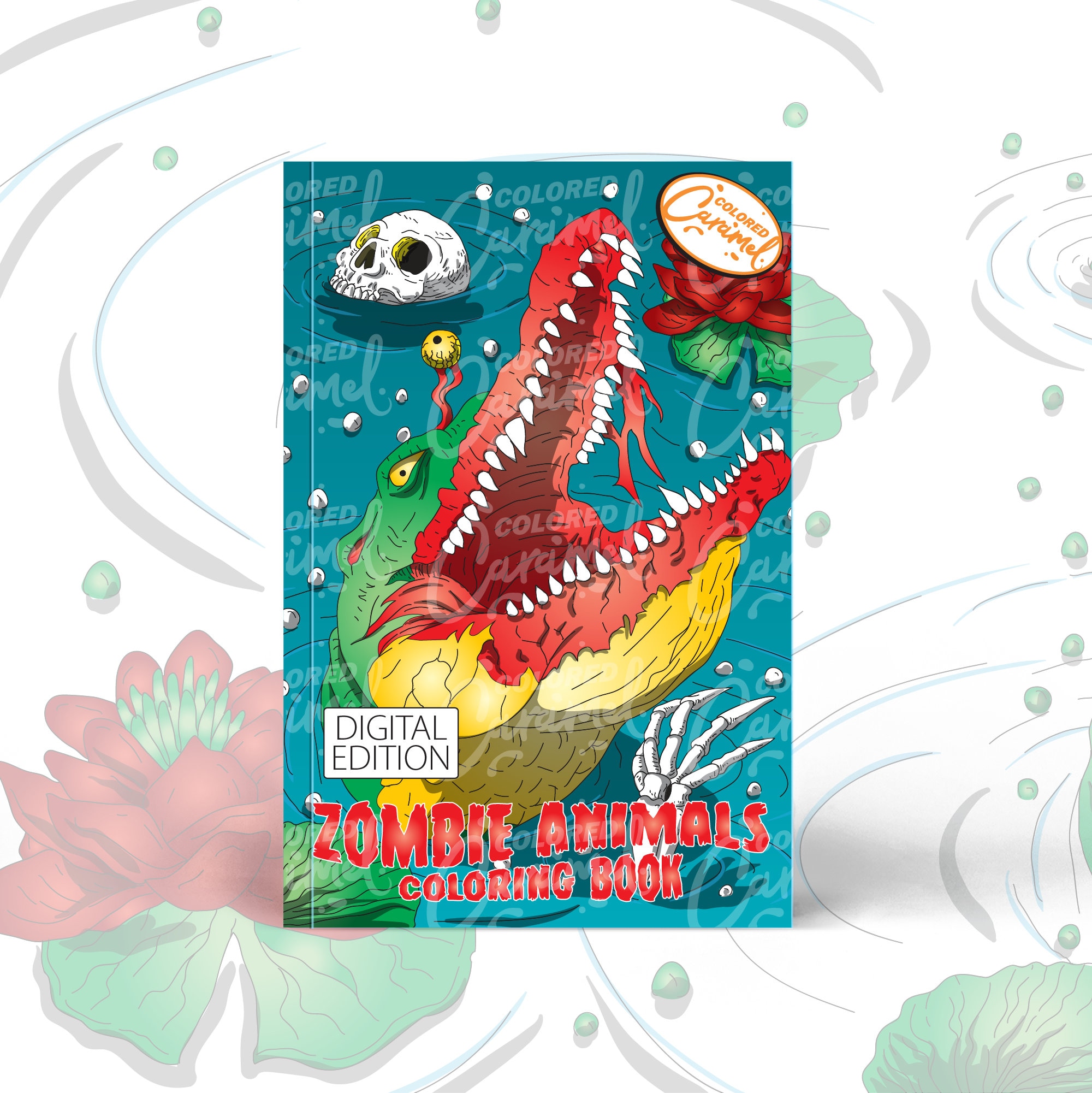 Zombie Animals: Halloween Horror Fun — coloring book cover
