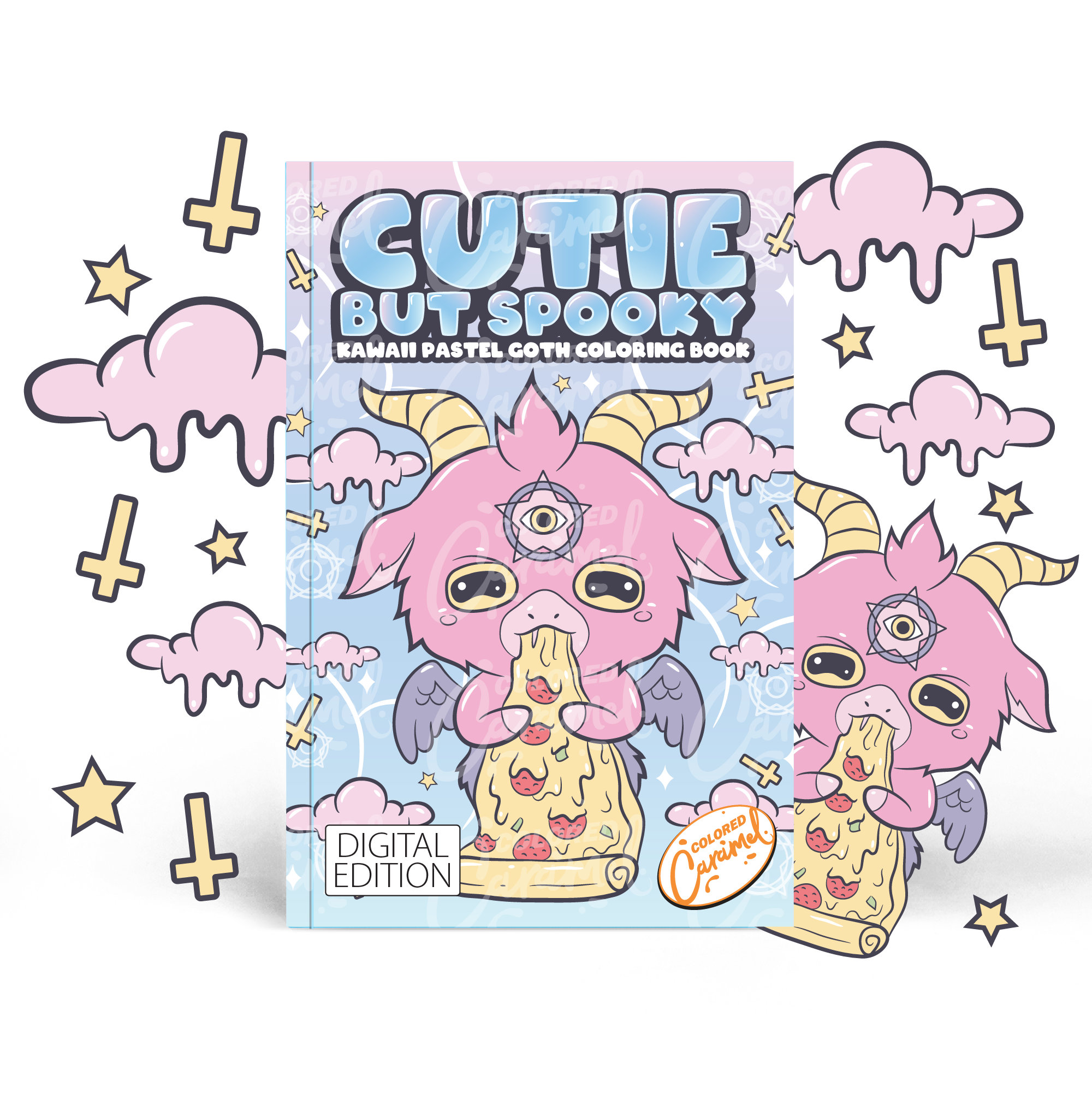  Creepy Kawaii Pastel Goth Coloring Book: Cute Horror