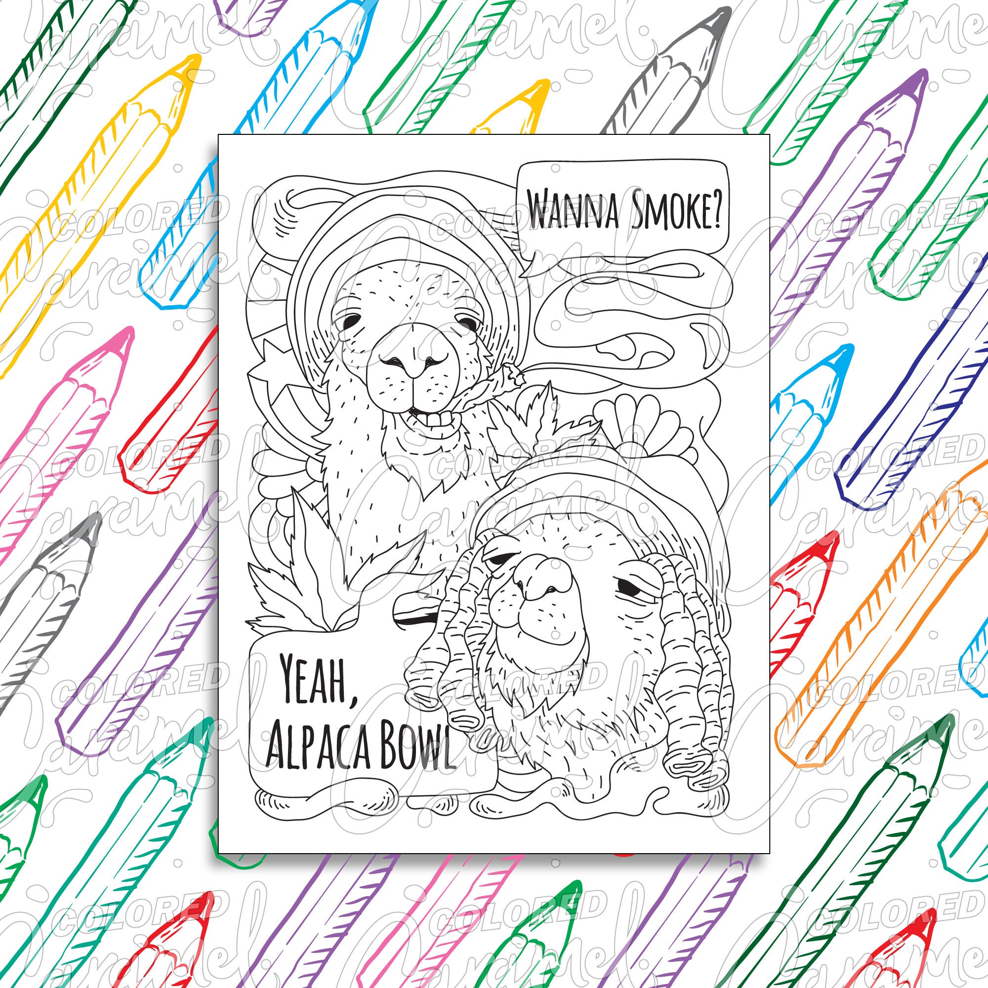 Printable Smoking Coloring Pages