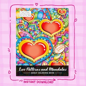 Heart Mandala Coloring Book: Stress-Relief Patterns (Printable PDF)