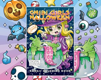 Creepy Cute Kawaii Pastel Coloring Book, Printable Instant Digital ...