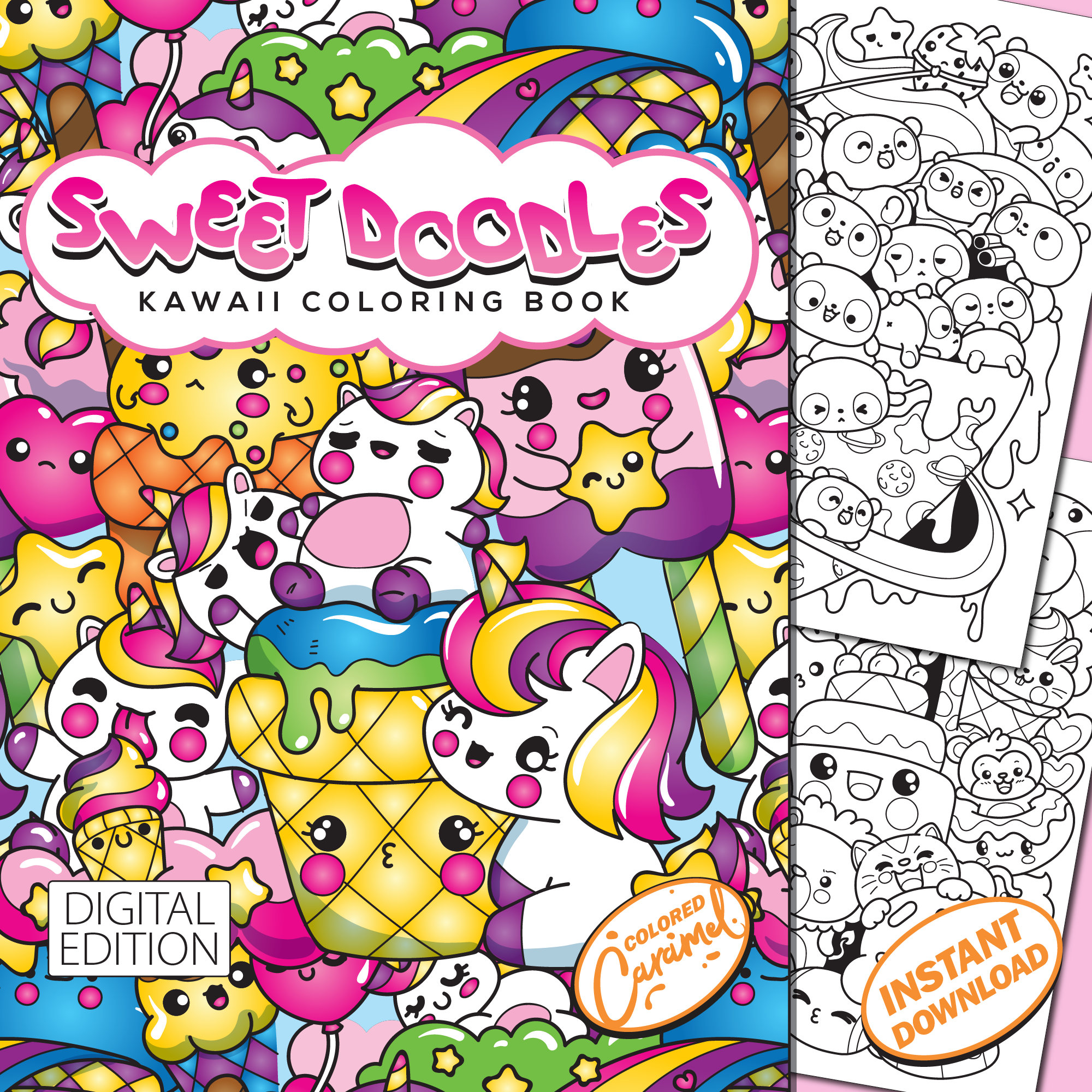 Buy Arte kawaii incrível - Livro de colorir - Desenhos adoráveis e